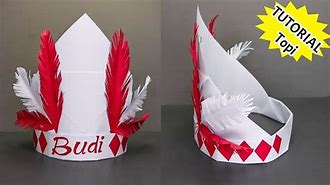 Topi Merah Putih Dari Kertas Untuk Karnaval